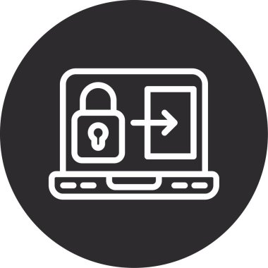 Kilit simgesinin vektör illüstrasyonu