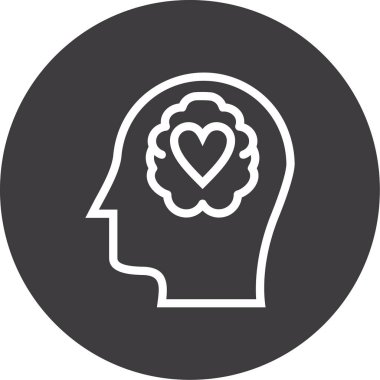 Kalp ikonu vektör illüstrasyonu