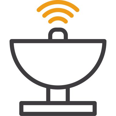 wifi sinyal vektör çizgisi simgesi