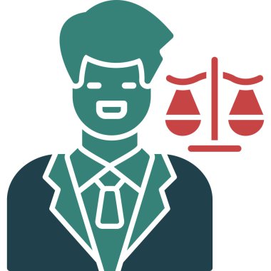 Yargıç simge vektör çizim