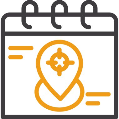 Bir takvim simgesinin vektör illüstrasyonu