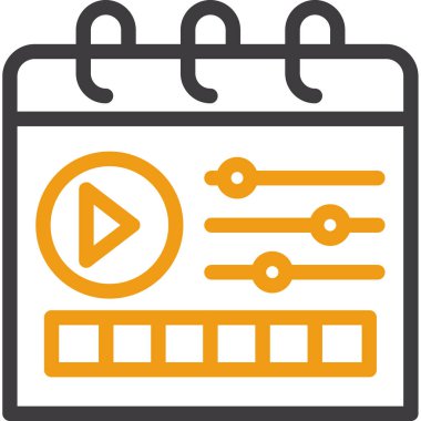 Takvim zamanlama simgesi dış hat biçiminde