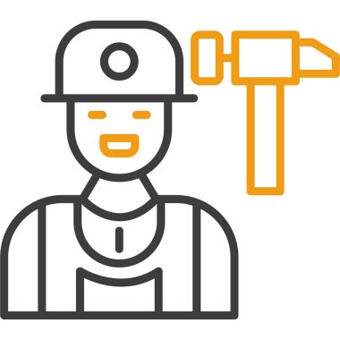 işçi simgesi tasarımı, vektör illüstrasyonu 10 grafik