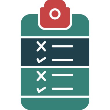 Kontrol listesi vektör çizgisi simgesi