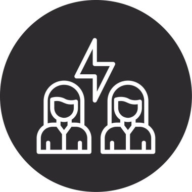 iş insanları vektör çizgisi simgesi