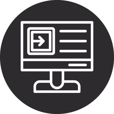 vektör lcd simgesi illüstrasyonu