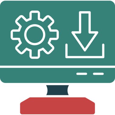 dişli simgesi vektör illüstrasyonu