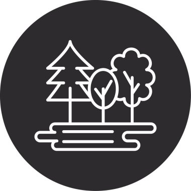 Ağaç simgesinin vektör illüstrasyonu