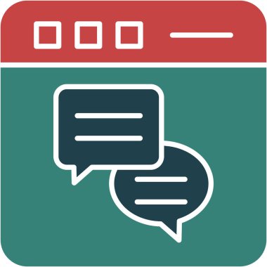 Sohbet simgesi, modern tasarım illüstrasyonu