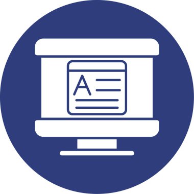 Dizüstü bilgisayar simgesinin vektör çizimi