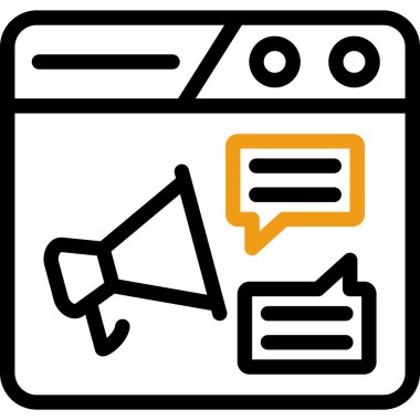 Pazarlama. Web simgesi basit illüstrasyon