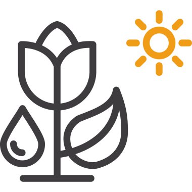 Bitki simgesinin vektör illüstrasyonu