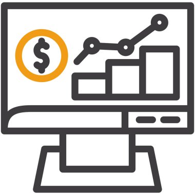 çevrimiçi bankacılık vektör simgesi