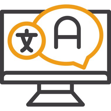 Çevrimiçi Web Simgesi, Basit İllüstrasyon