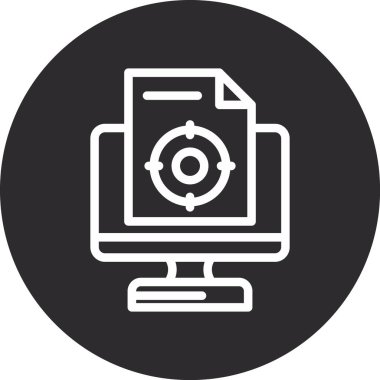 vektör lcd simgesi illüstrasyonu