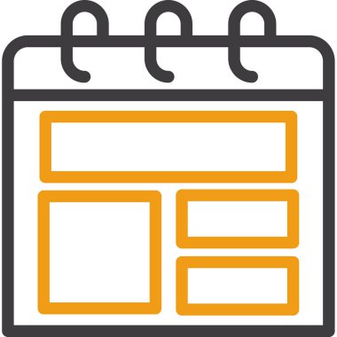 Doldurulmuş takvim tarihi olay simgesi - özet biçimi