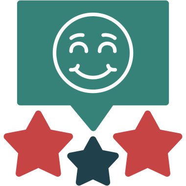 Mutlu yıldızlar düz simge