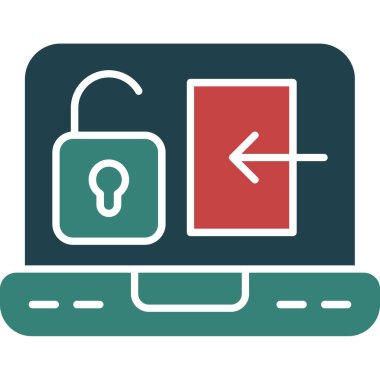 Veri koruma düz vektör simgesi