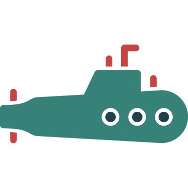 denizaltı ağ simgesi, basit vektör illüstrasyonu