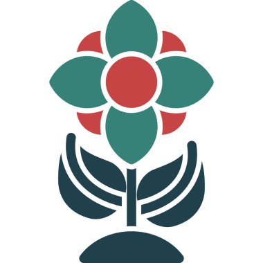 çiçek simgesi vektör illüstrasyonu