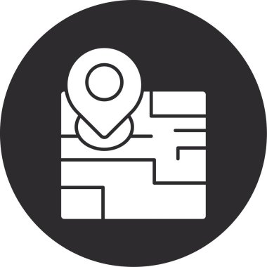 Vektör konumu simge illüstrasyonu