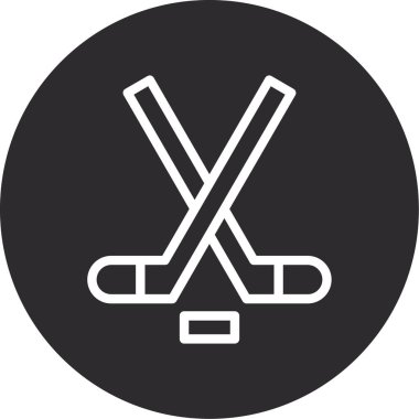 Hokey sopaları simgesi modaya uygun izole edilmiş arkaplan