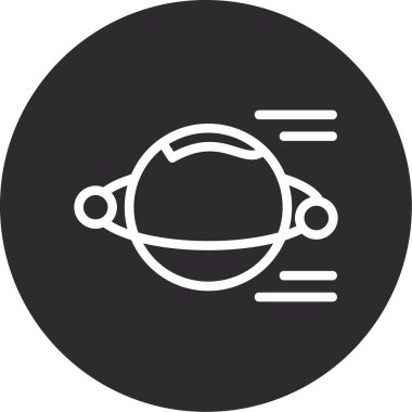 Bir gezegen simgesinin vektör illüstrasyonu