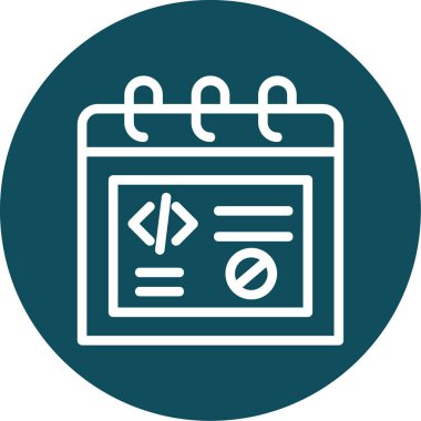 Kodlama. Web simgesi basit illüstrasyon