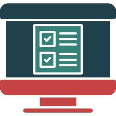 Kontrol listesi. Web simgesi basit illüstrasyon