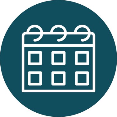 Takvim simgesinin vektör illüstrasyonu