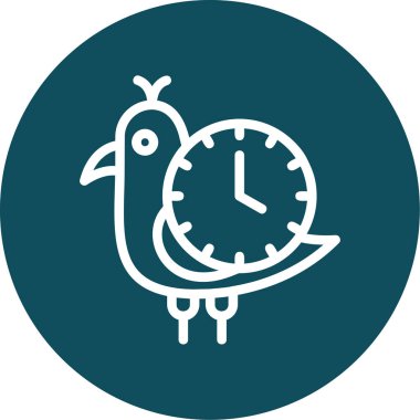 Bir saat simgesinin vektör illüstrasyonu