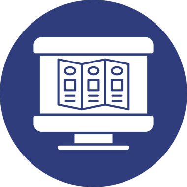 Bilgisayar. Web simgesi basit illüstrasyon