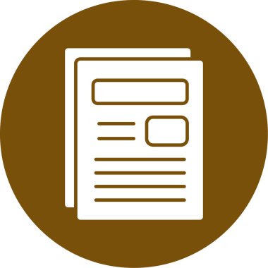 Belge. Web simgesi basit bir illüstrasyon. belge simgesi