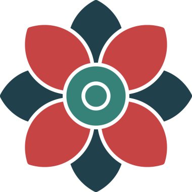 Çiçek. Web simgesi basit illüstrasyon