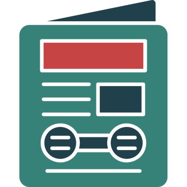 gazete simgesi vektör illüstrasyonu