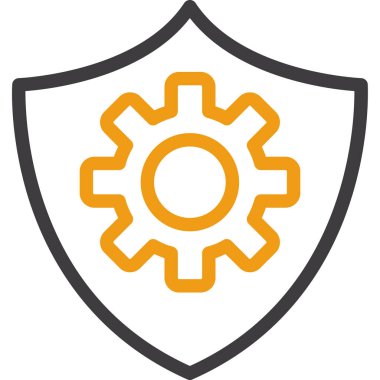 Kalkan. Web simgesi basit illüstrasyon