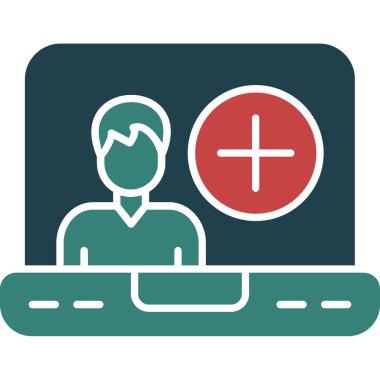 Müşteri servisi vektör simgesi. Basit bir illüstrasyon izole edilmiş