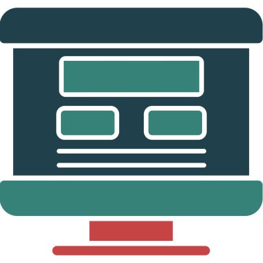 Yazıcı. Web simgesi basit illüstrasyon