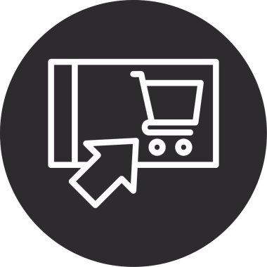 Vektör çizimi, alışveriş arabası