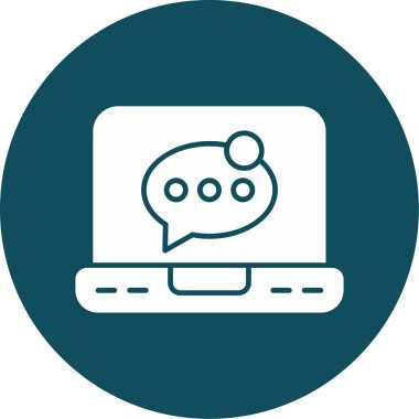 Konuş. Web simgesi basit illüstrasyon