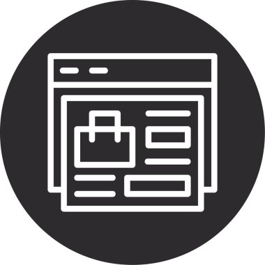 Moda biçimi izole edilmiş arkaplanda tarayıcı web sayfası simgesi