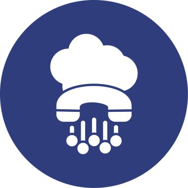 Bulut. Web simgesi basit illüstrasyon