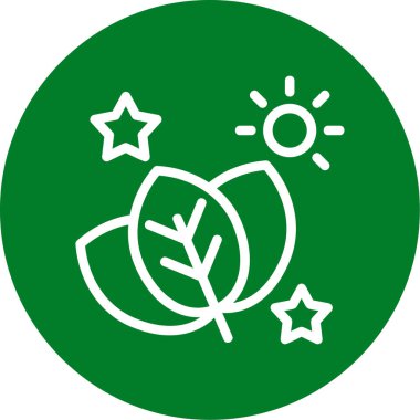 Bir ağaç simgesinin vektör illüstrasyonu