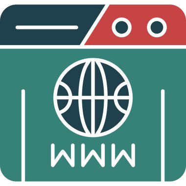 dünya web simgesi basit tasarım, vektör illüstrasyonu