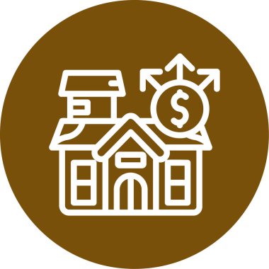 Bir ev simgesinin vektör illüstrasyonu