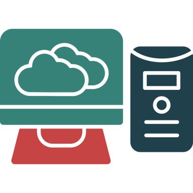 bulut depolama vektörü simgesi