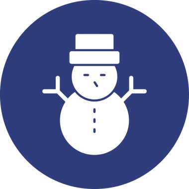 Kardan adam. Web simgesi basit illüstrasyon