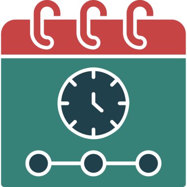 Zaman çizgisi simgesi vektör illüstrasyon tasarımı