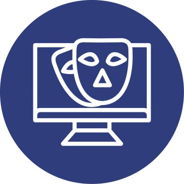 Göz maskesi modern simgesinin vektör illüstrasyonu