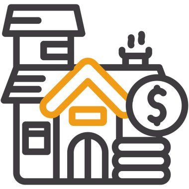 Emlak evi vektör simgesi